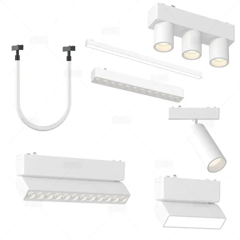 Smart Home Tuya Dimming 6mm Ultra-Thin Ceiling Mount Magnetic Track Light, 48V Slim Surface Mounted Linear Light