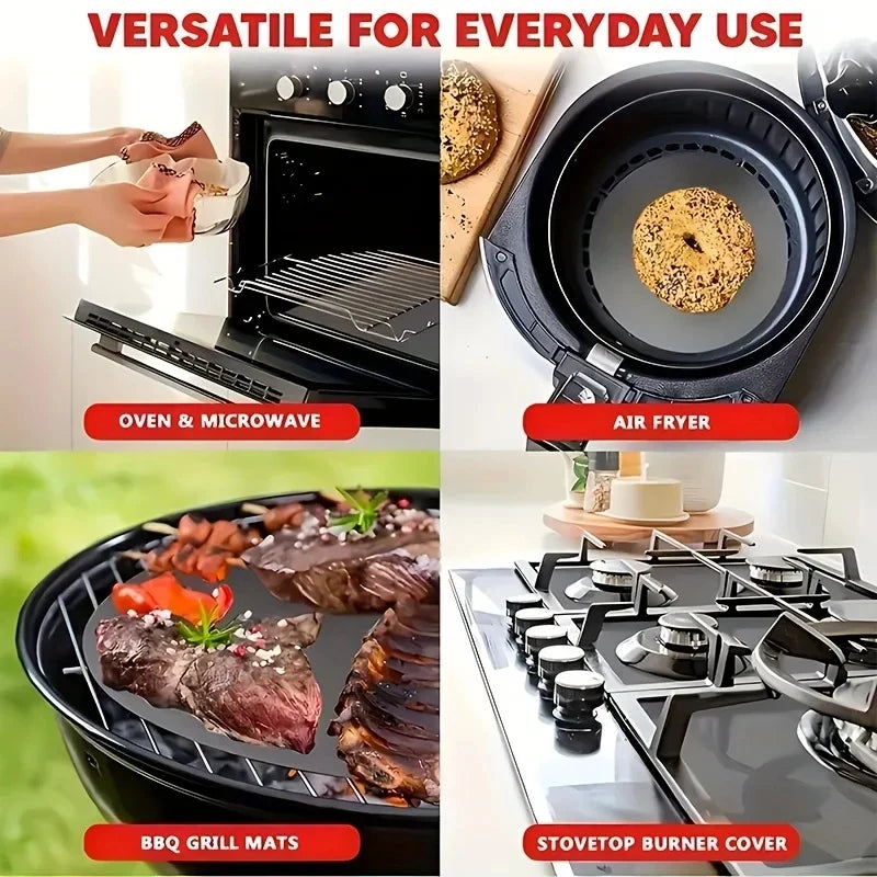 Multifunctional Grill Mat - Reusable High-Temperature Resistant Baking & Microwave Oven Liner for Easy Cooking