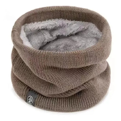Women’s Winter Plush Woolen Scarf – Thick Fleece Neck Warmer, Knitted Muffler & Ski Mask