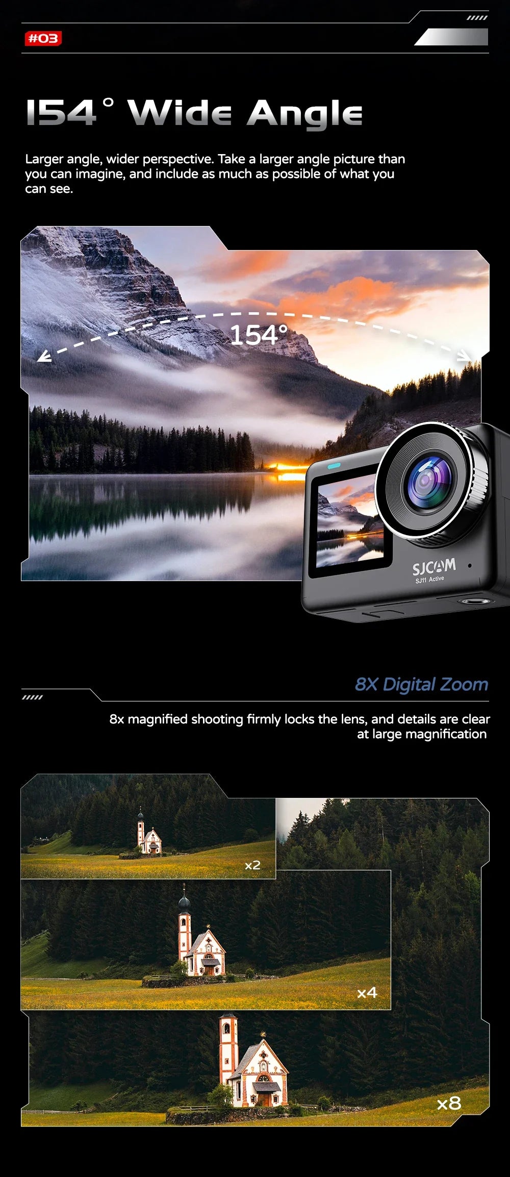 SJCAM SJ11 Active 4K Action Camera – 2.33" Touch Screen, Waterproof, 5G WiFi, Active HDR Sport Camera