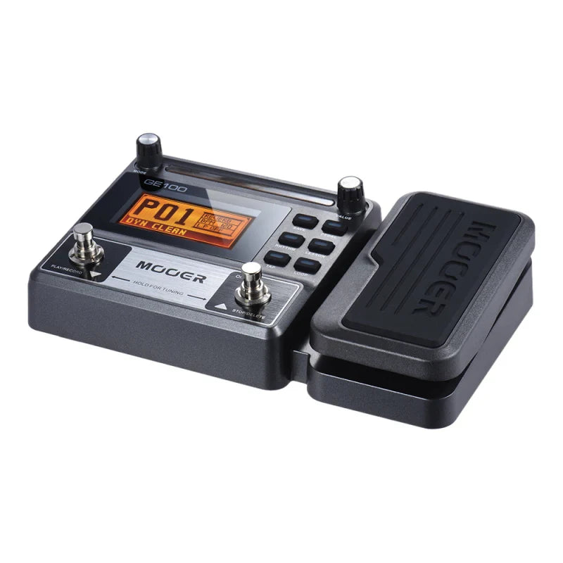 MOOER GE100 Guitar Multi-Effects Processor – Pedal with Loop, Tuner, Tap Tempo, Rhythm, Scale & Chord Lessons
