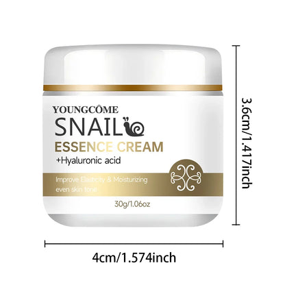Snail Essence Cream with Hyaluronic Acid – Moisturizing, Elasticity-Boosting Skin Care for Smooth Texture