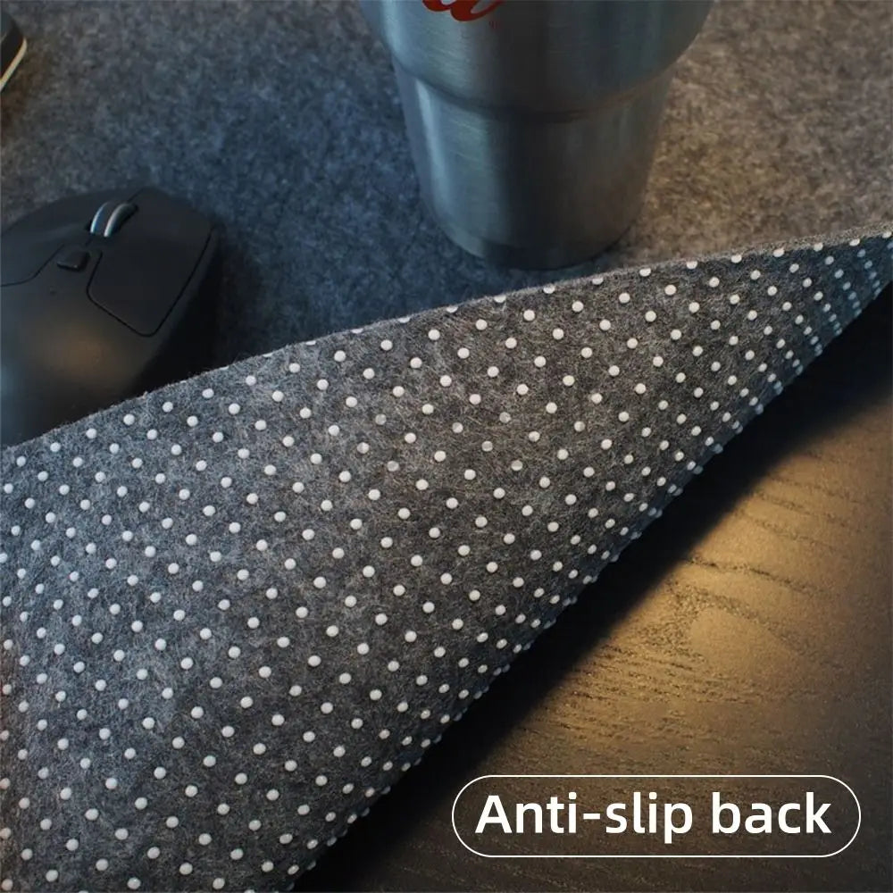 Large Wool Felt Mouse Pad - Gaming and Writing Mat, Non-Slip Keyboard and Mice Desk Protector for Home and Office