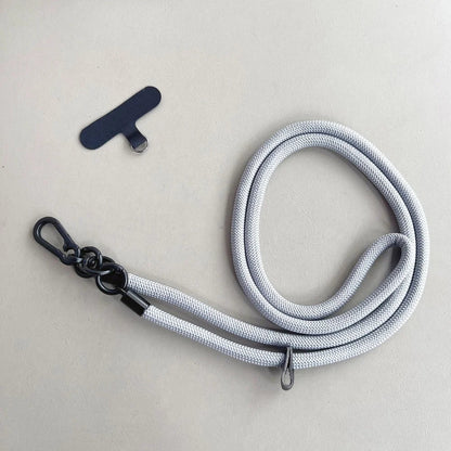Adjustable Black & White Crossbody Phone Lanyard – Universal Multi-Functional Card Holder Strap