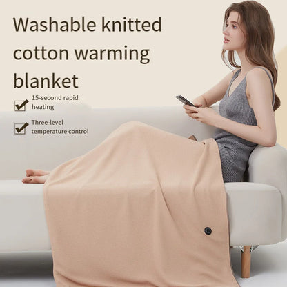 Electric Heating Shawl & Wearable Blanket – Rechargeable, Washable Heated Blanket for Outdoor, Office & Travel Use