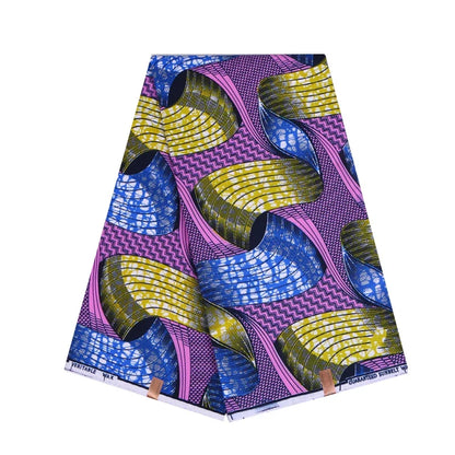 BintaRealWax Geometric Ankara Fabric - Polyester Sewing Cloth by the Yard FP6258