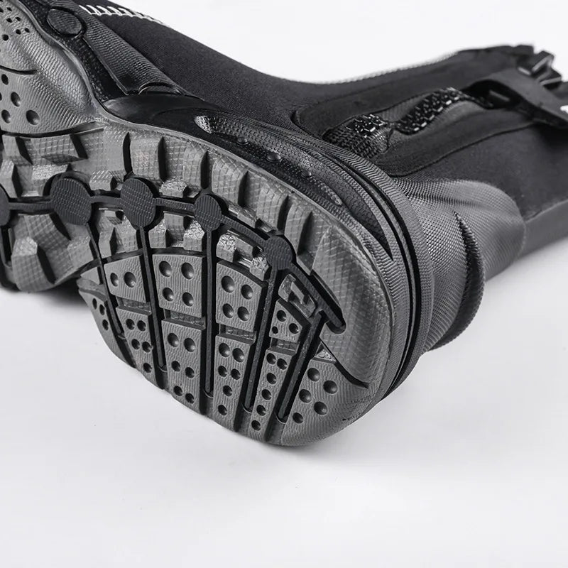 5mm Neoprene Dive Boots with Side Zipper – Wetsuit Shoes for Men & Women, Snorkeling & Scuba Diving Water Sports Accessories