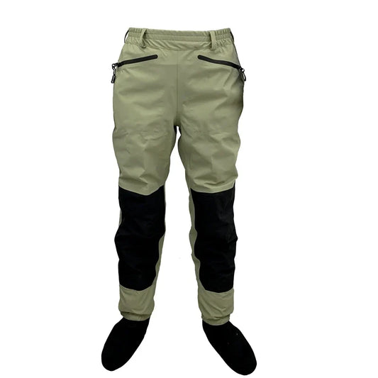 3 Layer Breathable Waterproof Fly Fishing Waist Waders – Stockingfoot High Pant Waders for Duck Hunting & Wading