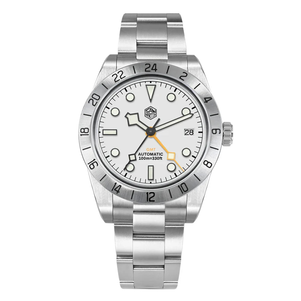 San Martin 39mm NH34 BB GMT Automatic Mechanical Sport Watch — Sapphire Luminous Waterproof 100m for Men Relogio SN0054
