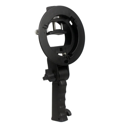 Handheld S-Type Bracket Holder with Bowens Mount — Compatible with Speedlite Flash, Softbox, Snoot & Umbrella