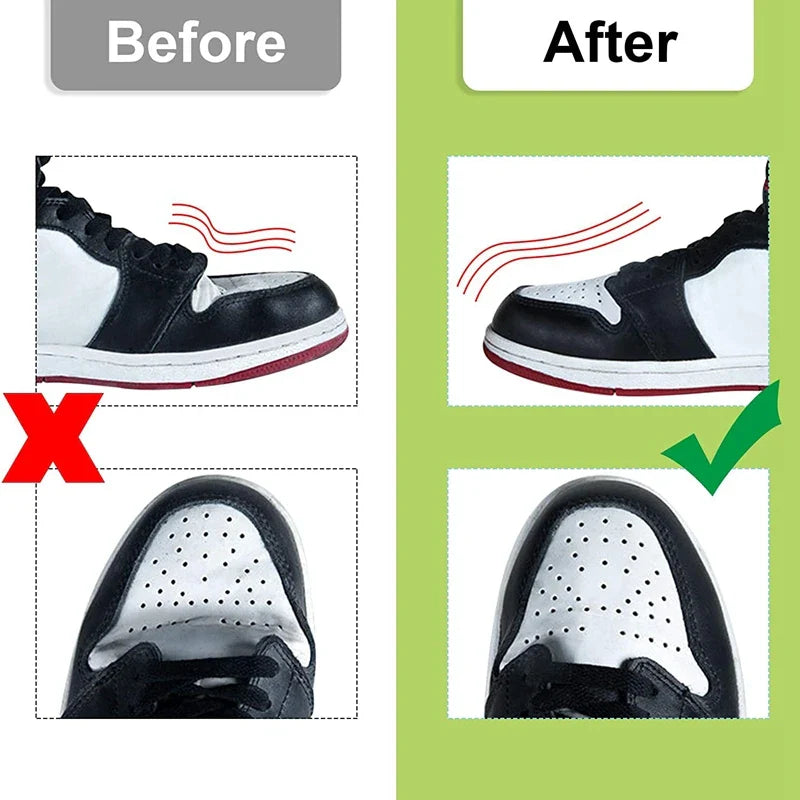4Pcs Crease Protector & Shoe Head Stretcher - Anti-Crease Sneaker Support & Toe Cap for Wrinkle-Free Shoes