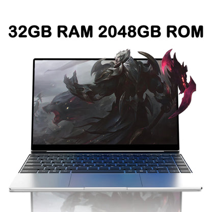 14.1" Laptop – Intel Core i9-9900, 32GB RAM, 2TB SSD, Windows 11 Pro, Full HD Gaming & Office PC