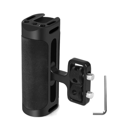 Probty Mini Side Handle Handgrip – Cold Shoe & 1/4"-20 Mount for DSLR/Digital Camera Cage
