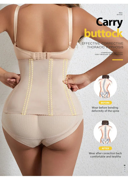 Women’s Slimming Waist Trainer Belt — Tummy Control Body Shaper, Fat Compression Girdle & Firm Corset Shapewear