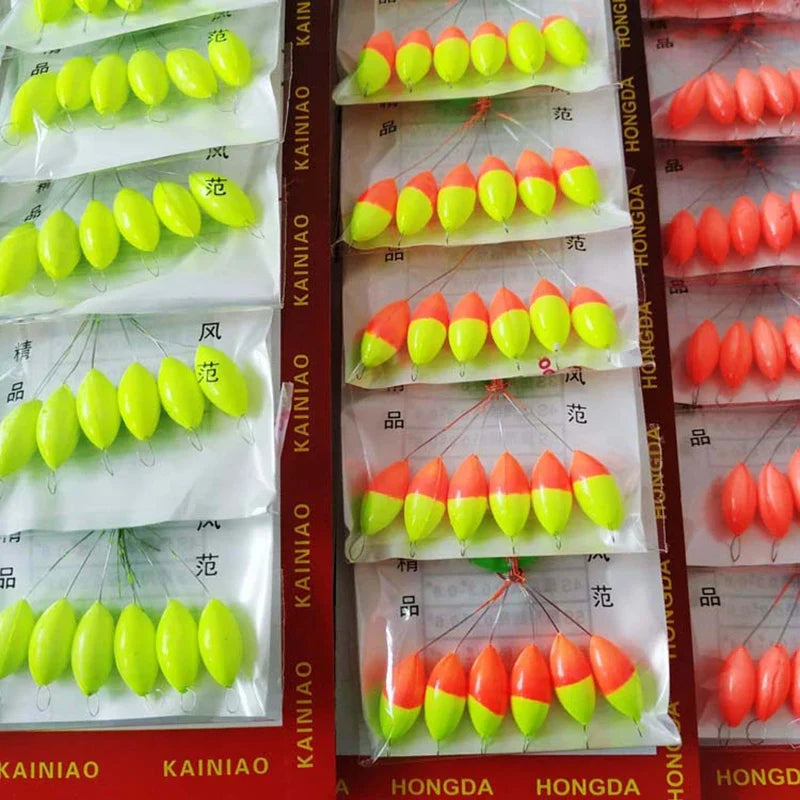 120pcs Oval Fishing Float Beads - Seven Star Bobber Rig Making Beans for Carp Fishing