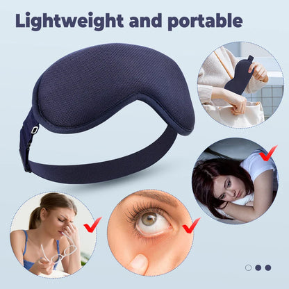 Electric Heated Eye Massager — Hot Compress & Massage Mask for Eye Strain, Dark Circles & Sleep Relief