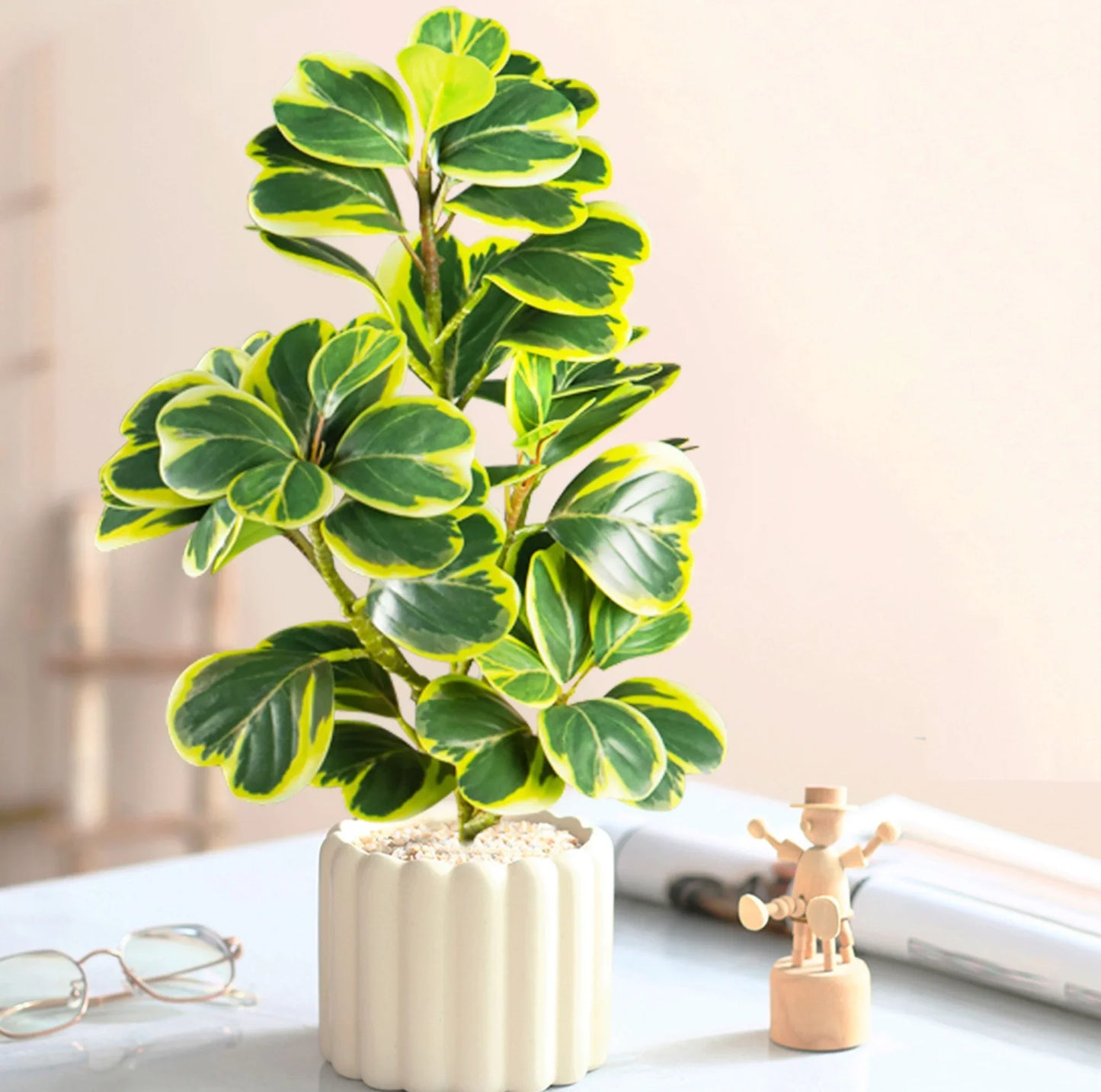 32–120cm Artificial Banyan Tree Branch – Tropical Fake Plant with Red Leaves for Home, Garden & Indoor Decorative Display