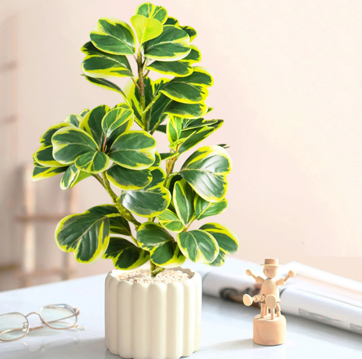 32–120cm Artificial Banyan Tree Branch – Tropical Fake Plant with Red Leaves for Home, Garden & Indoor Decorative Display