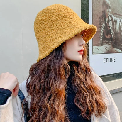 Anime K-Pop Demon Hunters Zoey Cosplay Hat – Unisex Retro Fisherman Cap, Yellow Warm Autumn Winter Halloween Accessory