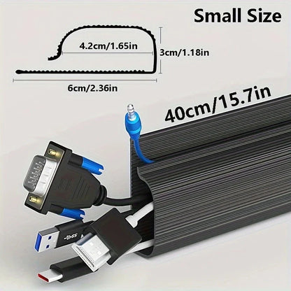 Under Desk Cable Management Tray – No-Drill Channel Raceway Cord Hider for Organized Workspace