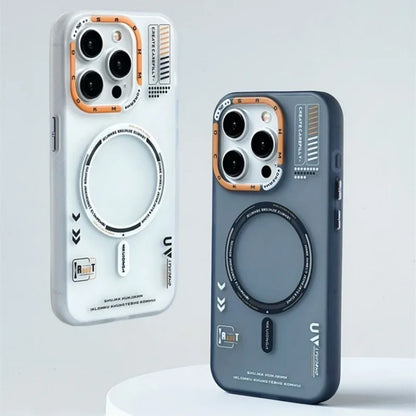 Matte Magnetic iPhone Case - MagSafe Wireless Charging & Frosted Metal Lens Protection