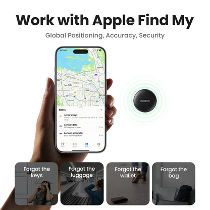 UGREEN SmartTrack Link — Security Smart Tag Bluetooth GPS Tracker for Apple Find My, Earbuds, Luggage MFi Finder iOS