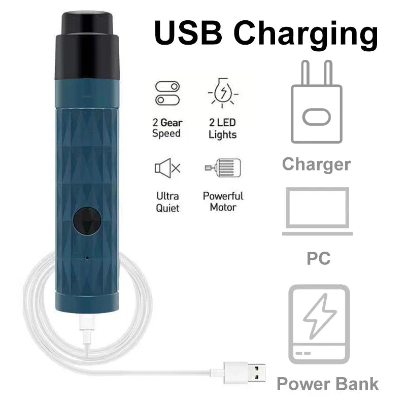 New Electric Dog Nail Clippers - Pet Claws Cutter Grinders with LED Light, Cat Paws Nail Grooming Trimmer Cleaning Supplies