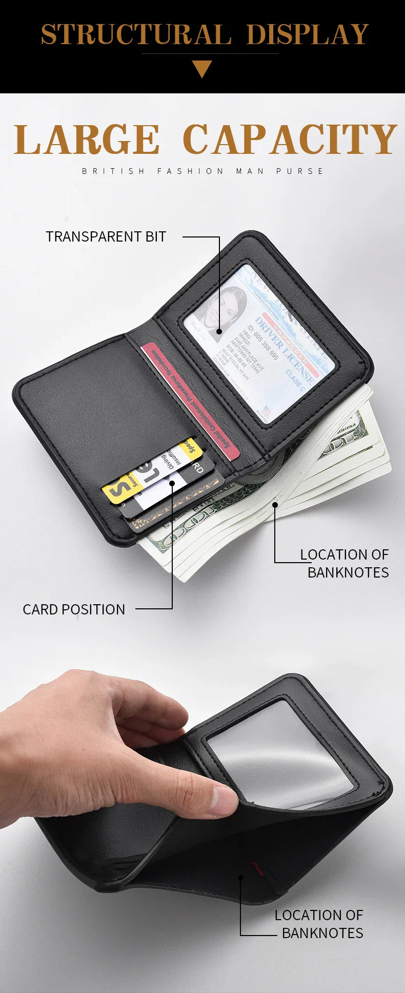 Ultra-Thin Mini PU Leather Credit Card Wallet – High-Quality Vertical Men’s Wallet Holder