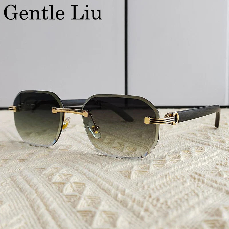 Vintage Square Rimless Sunglasses for Men 2026 – Luxury Frameless Punk Style UV400 Anti Blue Light Eyewear & Prescription Glasses