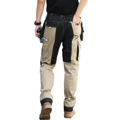 2026 Men’s Multi-Pocket Cargo Work Pants – Durable Wear-Resistant Outdoor Tactical Trousers with Utility Leg Pockets for Work and Hiking