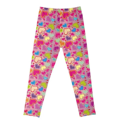 Kids Girls Cartoon Print Leggings – Soft Milk Silk Casual Stretch Sports Pants for Baby Girls Comfortable Trousers 4–12Y