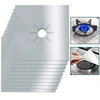 Premium 1/4PC Kitchen Accessories Mat & Stove Cover Set - Gas Stove Protector and Burner Liner Combo