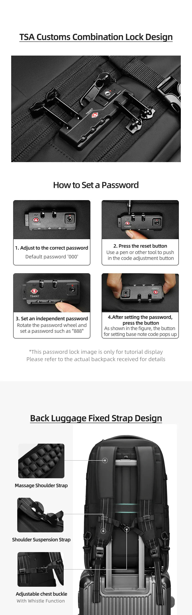 Travel Trolley Vacuum Compression Backpack — Wheeled Rolling Luggage Bag for Men, Boardable Business Travel