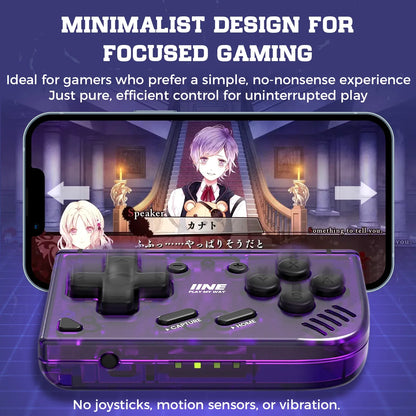 IINE Mini Retro Ananke Controller – Turbo Function, Interchangeable Joystick & D-Pad, Multi-Platform Support, ZL & ZR Buttons