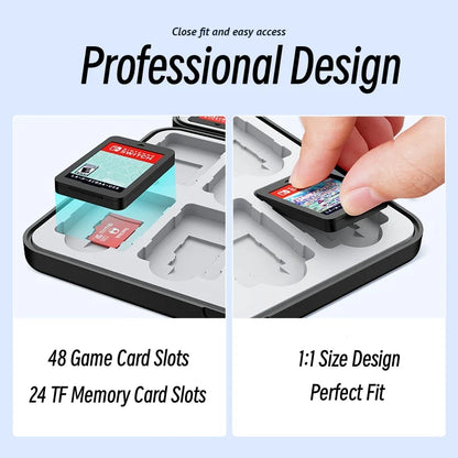 Cool Game Card Case for NS Switch Lite - 48-in-1 Slots Storage Box, Protective for Switch OLED, Game Cartridge Accessories