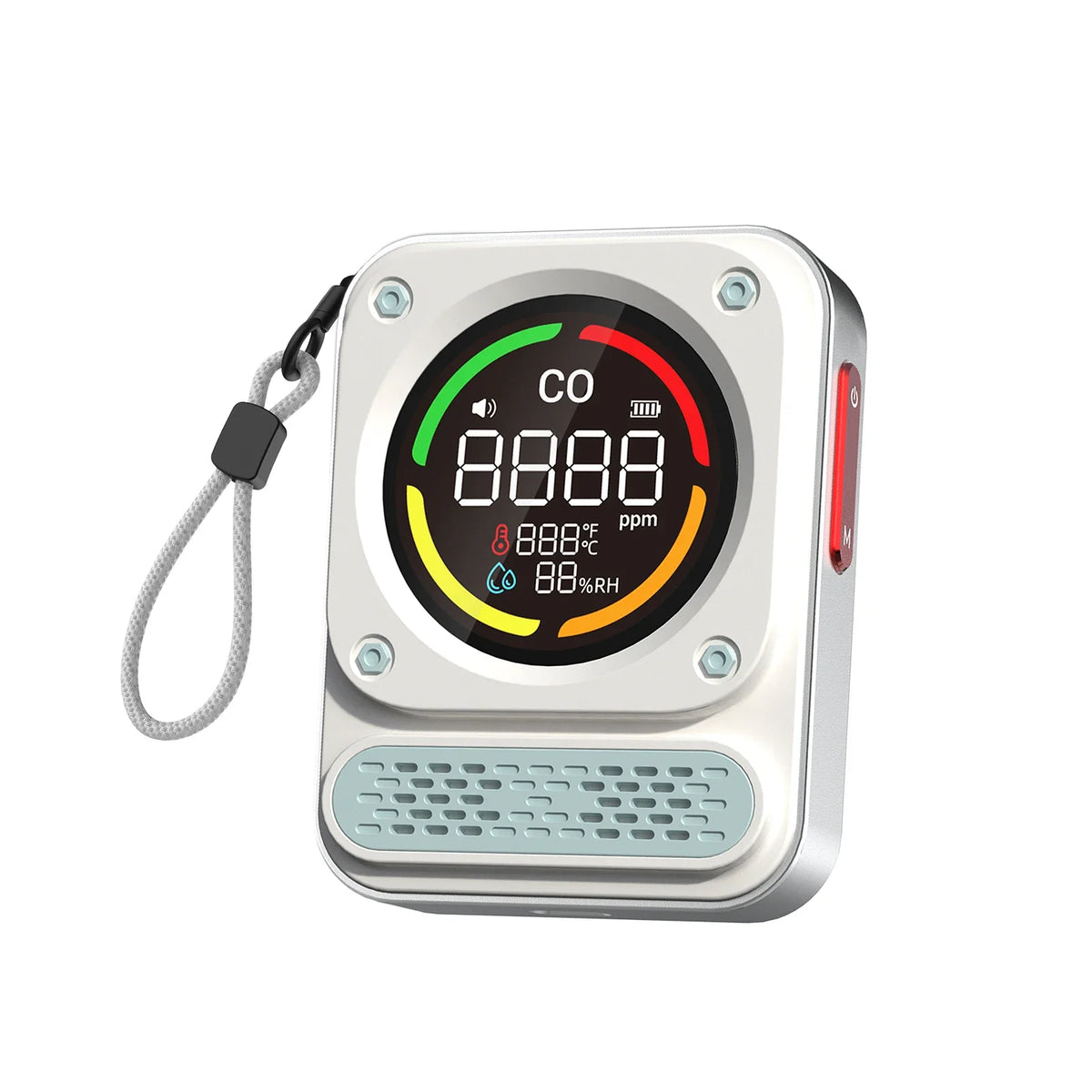 3-in-1 Portable Carbon Monoxide Detector - High-Precision 0–1000 PPM CO Meter with Temperature, Humidity & 3-Level Alarm for Home, RV & Camping