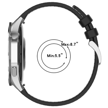 22mm Silicone & Nylon Composite Watch Band for NORTH EDGE APACHE-46 Smartwatch – Sport Replacement Bracelet Strap Correa