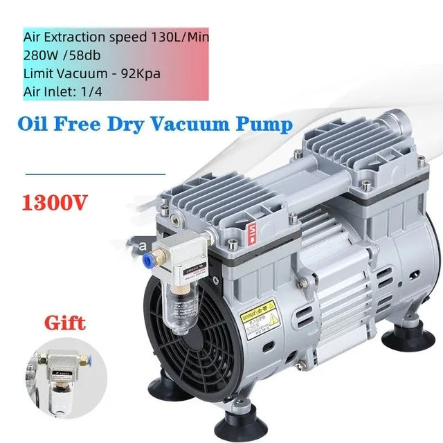 220V Small Oil-Free Silent Vacuum Pump – Laboratory & Industrial Negative Pressure Air Pump