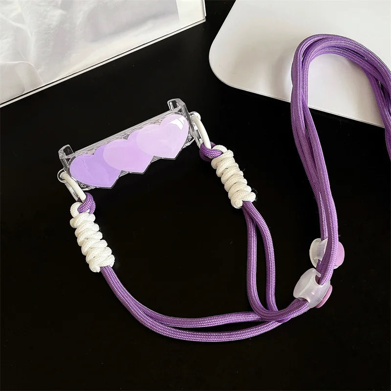 Cute Cartoon Cat & Dog Phone Lanyard – Adjustable Crossbody Shoulder Strap, Back Clip Hanging for Universal Mobile Phones