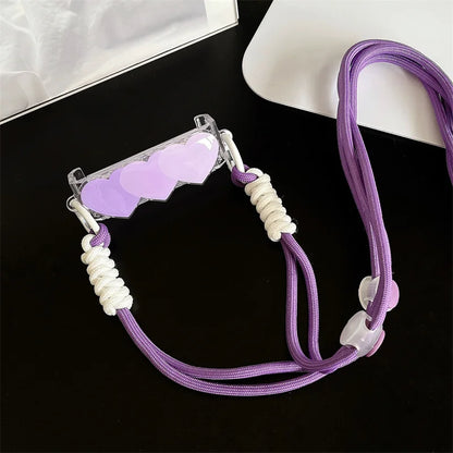Cute Cartoon Cat & Dog Phone Lanyard – Adjustable Crossbody Shoulder Strap, Back Clip Hanging for Universal Mobile Phones