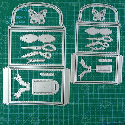 Alarm Clock Clear Stamps & Metal Cutting Dies Set – DIY Scrapbook Embossing Tools for Card Making, Paper Craft & Album Decoration (April 2026 New)
