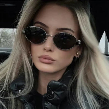 Advanced Metal Sunglasses – Fashion Oval Glasses, Designer Vintage Sun Glasses, High-Quality Oculos De Sol 2024