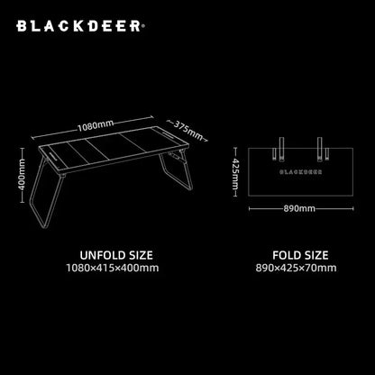 BLACKDEER Camping IGT Table – Folding Aluminum Alloy Portable Table for BBQ, Picnic, Fishing & Outdoor Use