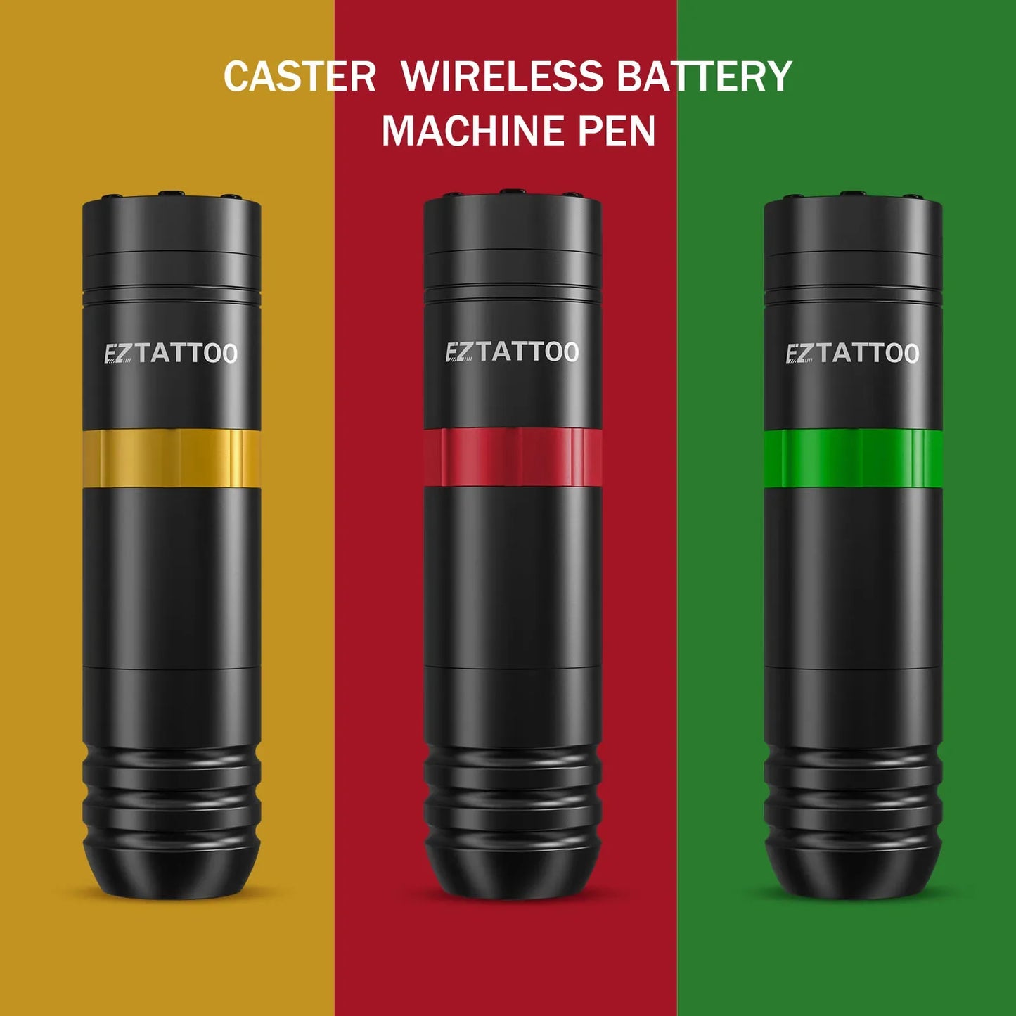 EZ Caster Wireless Rotary Tattoo Machine Pen – Battery Powered with 1500mAh Portable Power Pack and LED Display