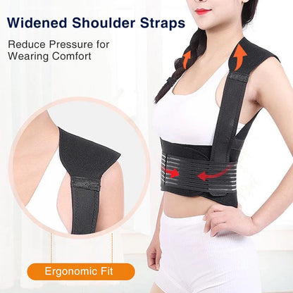 Tourmaline Magnetic Heated Vest — Self-Heating Thermal Clothing, Lumbar Waist Brace, Posture Corrector & Pain Relief Corset