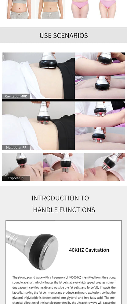 2022 Ultrasonic Cavitation & Radiofrequency Body Massager – Weight Loss, Body Shaping, and Fat Burning Machine