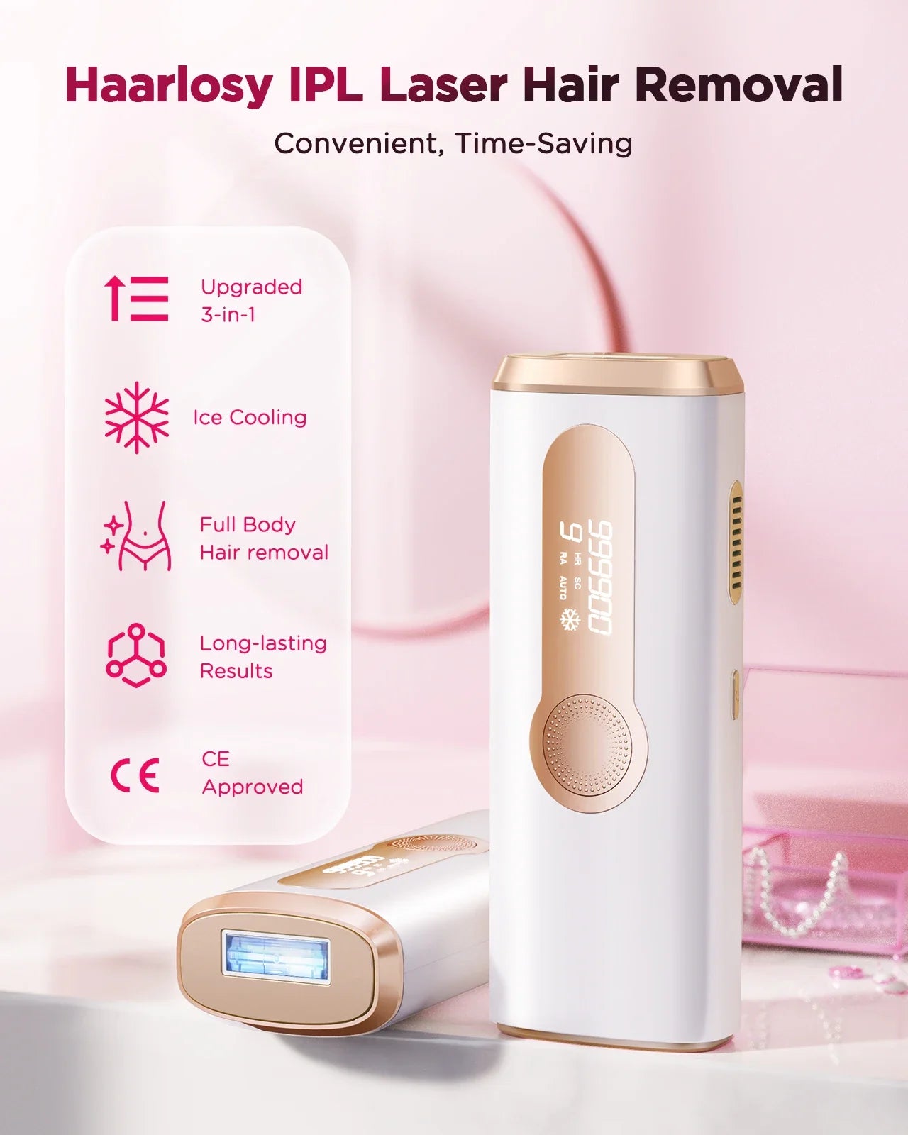 990000 Flash Laser IPL Hair Removal Machine – Painless Permanent Body & Facial Epilator for Men & Women | Bikini, Underarm & Full Body At-Home Hair Remover Device