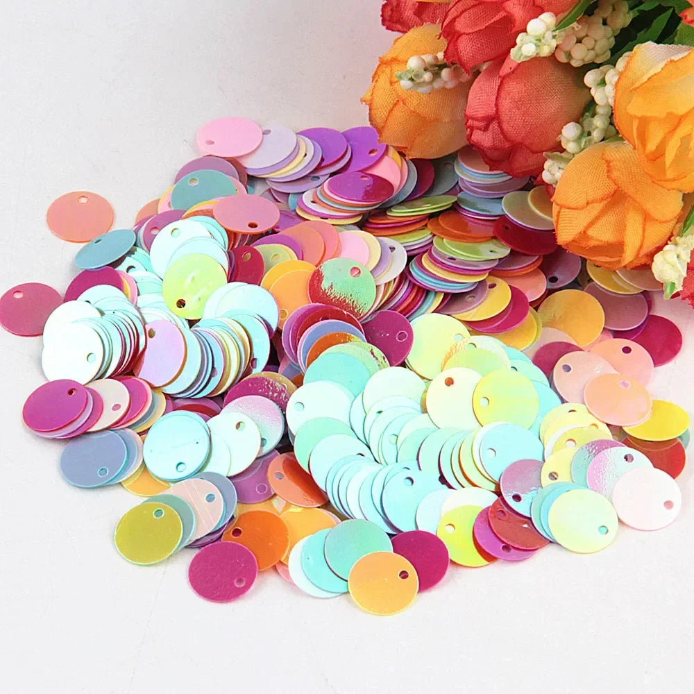 Large Round Flat Sequin Paillettes 10–30mm Loose Glitter Sequins for DIY Crafts, Kids Dance & Decoration 10g Pack