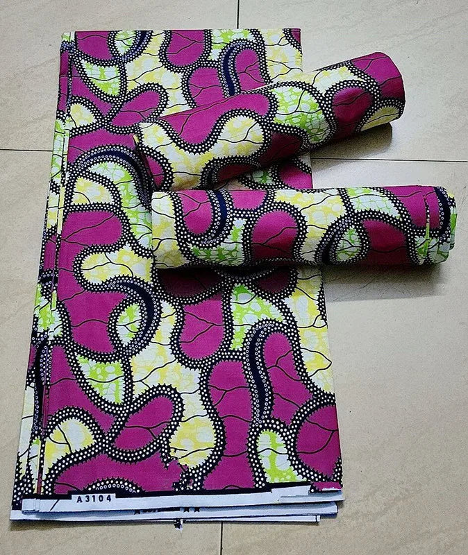 African Ankara Wax Print Fabric - 100% Cotton Batik Patchwork Sewing Material for Dresses & Crafts