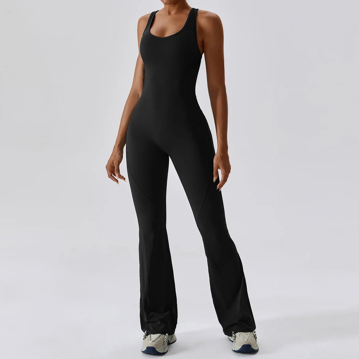 Women’s Yoga Jumpsuit – One Piece Training Sports Romper Push Up Gym Bodysuit Stretch Fitness Activewear Suit